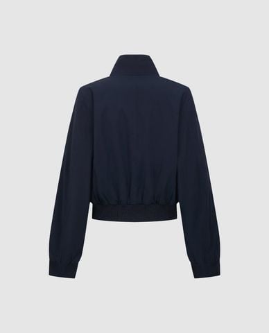 URBAN REVIVO - Áo khoác bomber nữ cổ đứng tay dài phối khóa 