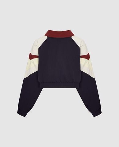  URBAN REVIVO - Áo khoác gió nữ phối màu phom croptop 