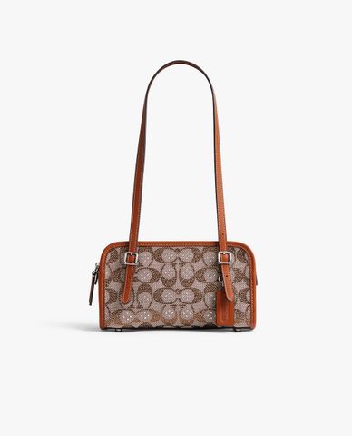  COACH - Túi đeo vai nữ Swing 20 In Crystal Signature Jacquard 