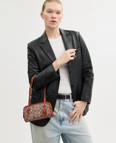  COACH - Túi đeo vai nữ Swing 20 In Crystal Signature Jacquard 