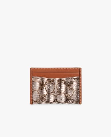  COACH - Ví đựng thẻ nữ Essential In Crystal Signature Jacquard 