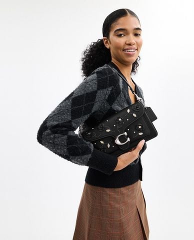  COACH - Túi đeo vai nữ đính pha lê Tabby 26 