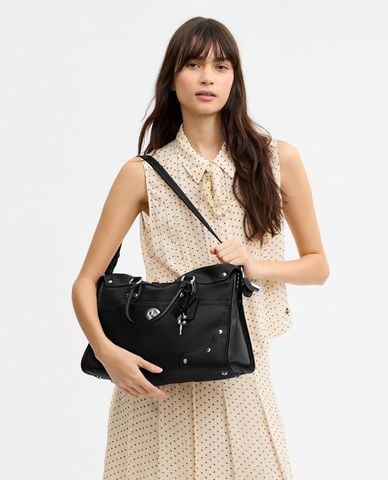  COACH - Túi đeo vai nữ phom chữ nhật Rider Satchel 38 