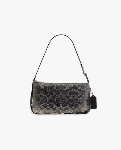  COACH - Túi đeo vai nữ Plaza 25 With Crystal Signature 