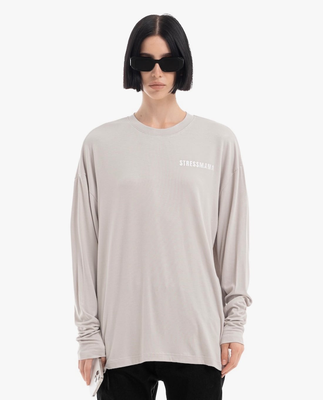 STRESSMAMA - Áo thun unisex cổ tròn tay dài Hôtel Mama