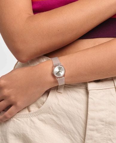  SWATCH - Đồng hồ nữ Silver Glistar Too 25mm 