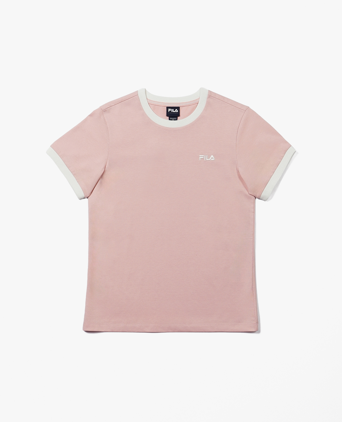 FILA - Áo thun nữ cổ tròn tay ngắn Ringer