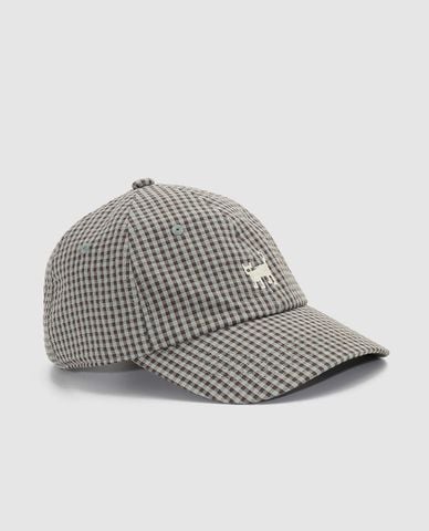  URBAN REVIVO - Nón bóng chày unisex họa tiết caro 