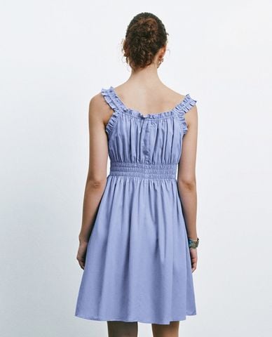  URBAN REVIVO - Đầm hai dây mini phối bèo nhún 