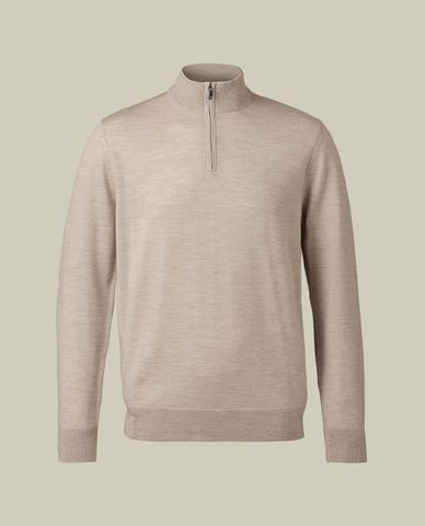  CHARLES TYRWHITT - Áo dệt kim nam cổ trụ tay dài Merino Zip 