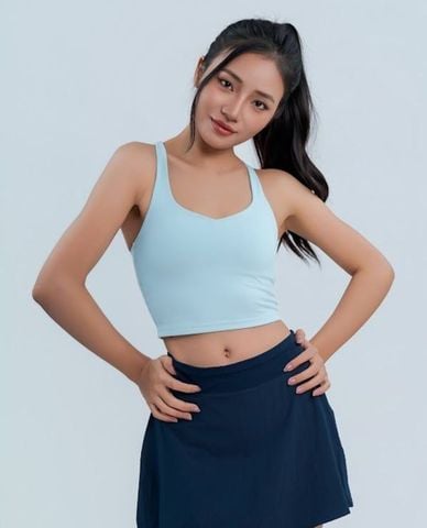  AZURA - Áo bra thể thao nữ cổ vuông đan dây 