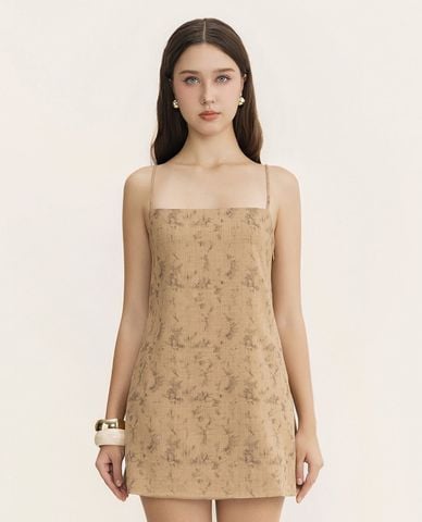  THE PHIA - Đầm hai dây mini dáng suông Veil 