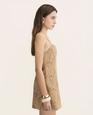  THE PHIA - Đầm hai dây mini dáng suông Veil 