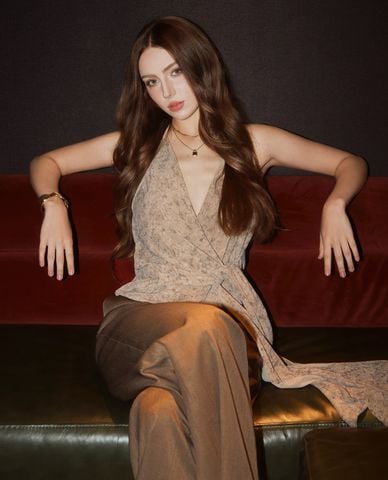  THE PHIA - Áo kiểu nữ cổ yếm buộc eo Veil 