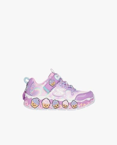  SKECHERS - Giày sneakers bé gái cổ thấp Flutter Heart Lights 