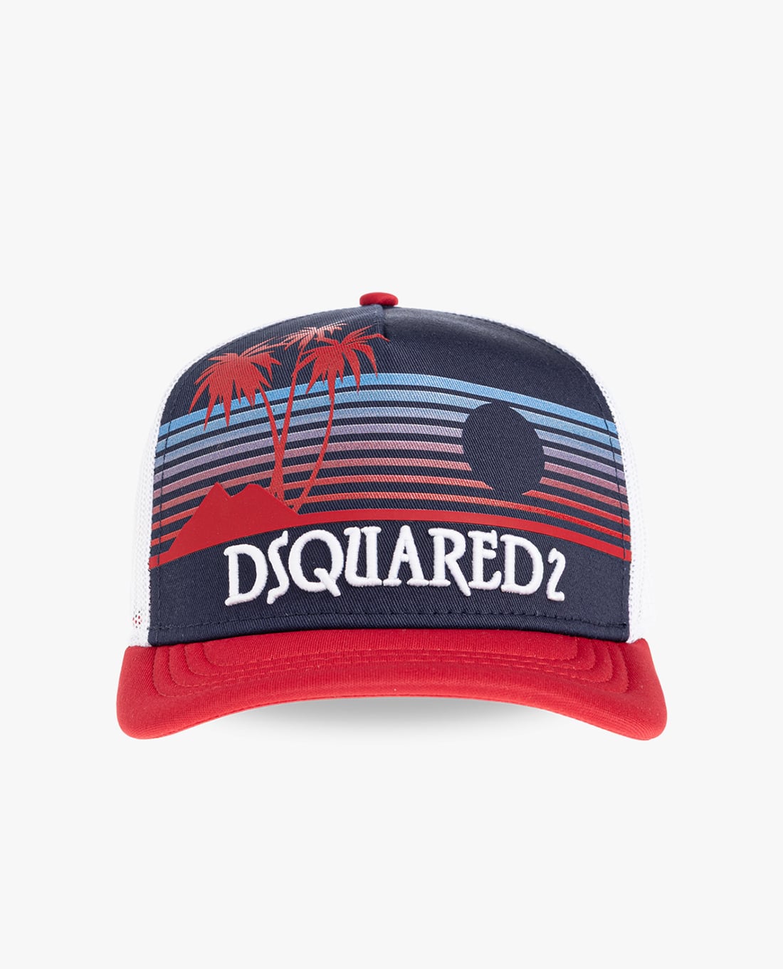 DSQUARED2 - Nón bóng chày nam thêu chữ phối lưới