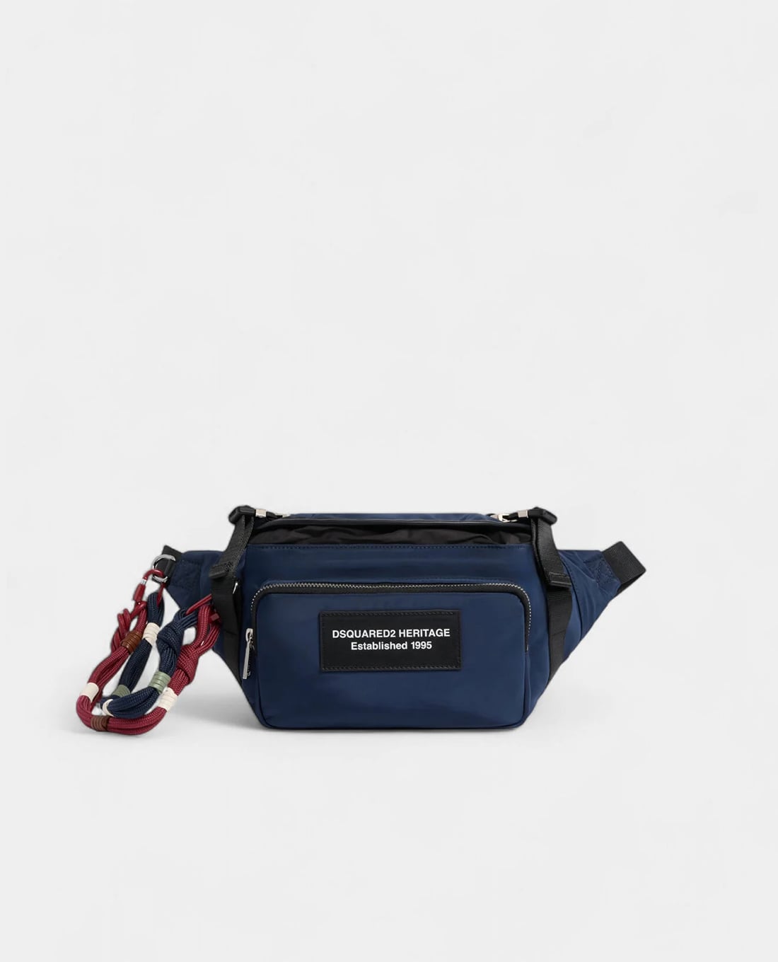 DSQUARED2 - Túi bao tử nam hình thang khóa zip Heritage