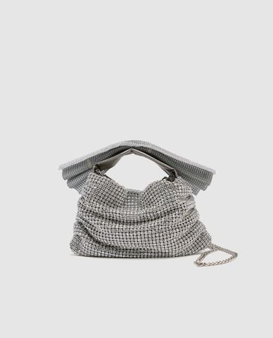  URBAN REVIVO - Túi xách nữ đính đá lấp lánh 