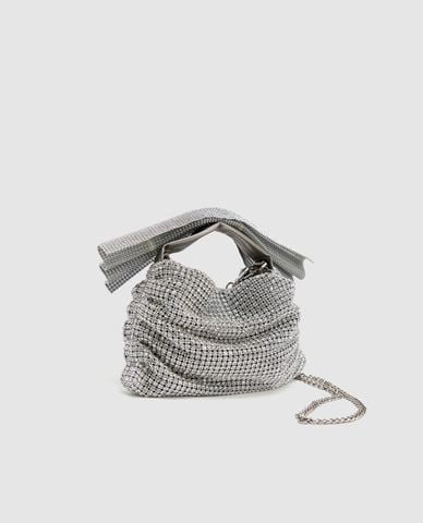  URBAN REVIVO - Túi xách nữ đính đá lấp lánh 