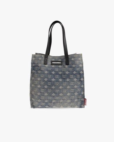  DSQUARED2 - Túi tote nam phom chữ nhật họa tiết monogram 
