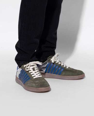  DSQUARED2 - Giày sneakers nam cổ thấp phối sọc 