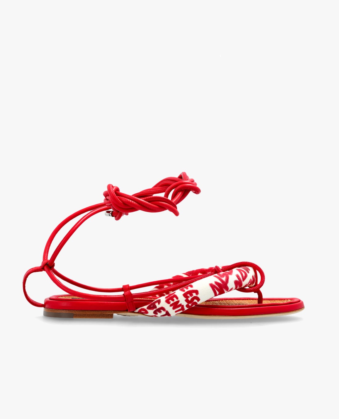 DSQUARED2 - Giày sandals nữ đế bệt mũi tròn dây quấn