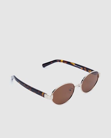  URBAN REVIVO - Kính mát nữ gọng oval bản mảnh 