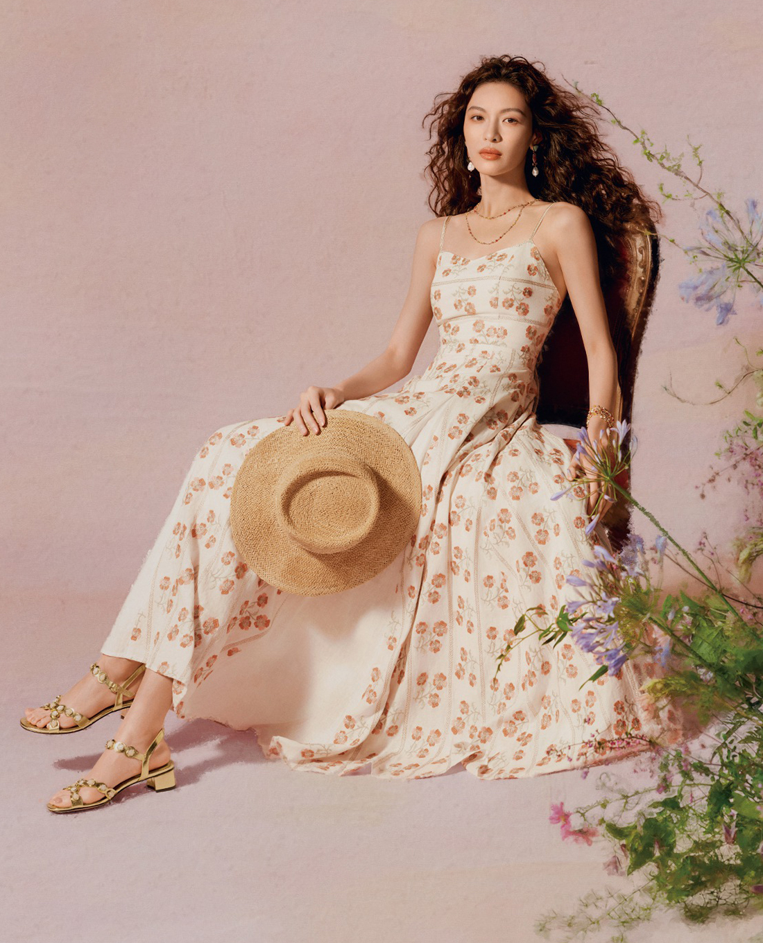 URBAN REVIVO - Giày sandals cao gót nữ mũi vuông