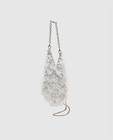  URBAN REVIVO - Túi đeo chéo nữ đính hạt phối dây xích 