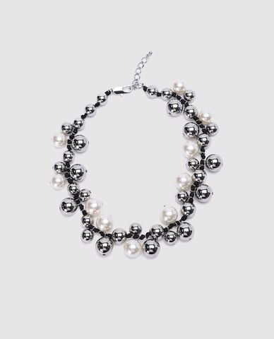  URBAN REVIVO - Vòng cổ nữ phối ngọc trai 