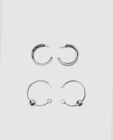  URBAN REVIVO - Set 2 khuyên tai nữ cổ điển 