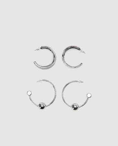  URBAN REVIVO - Set 2 khuyên tai nữ cổ điển 