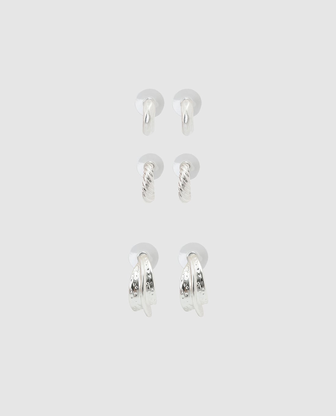 URBAN REVIVO - Set 3 khuyên tai nữ dáng vòng