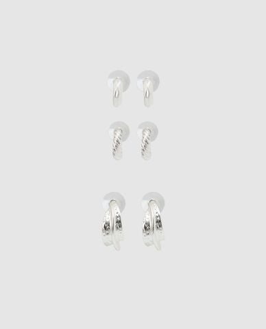  URBAN REVIVO - Set 3 khuyên tai nữ dáng vòng 