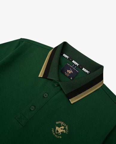  BEVERLY HILLS POLO CLUB - Áo polo nam cổ bẻ tay ngắn viền sọc 