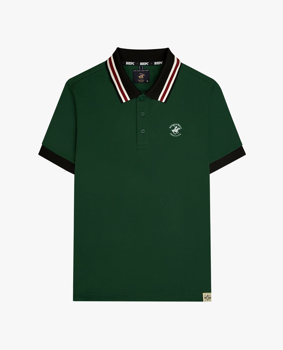 BEVERLY HILLS POLO CLUB - Áo polo nam cổ bẻ tay ngắn viền sọc