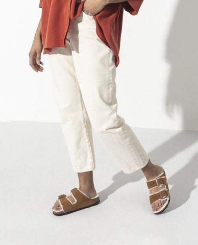  BIRKENSTOCK - Dép nữ quai ngang Arizona Shearling 