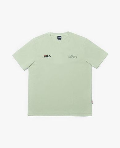  FILA - Áo thun unisex cổ tròn tay ngắn Graphic 