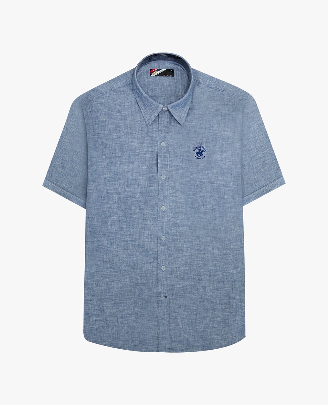 BEVERLY HILLS POLO CLUB - Áo sơ mi nam cổ bẻ tay ngắn thêu logo