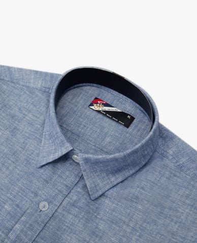  BEVERLY HILLS POLO CLUB - Áo sơ mi nam cổ bẻ tay ngắn thêu logo 