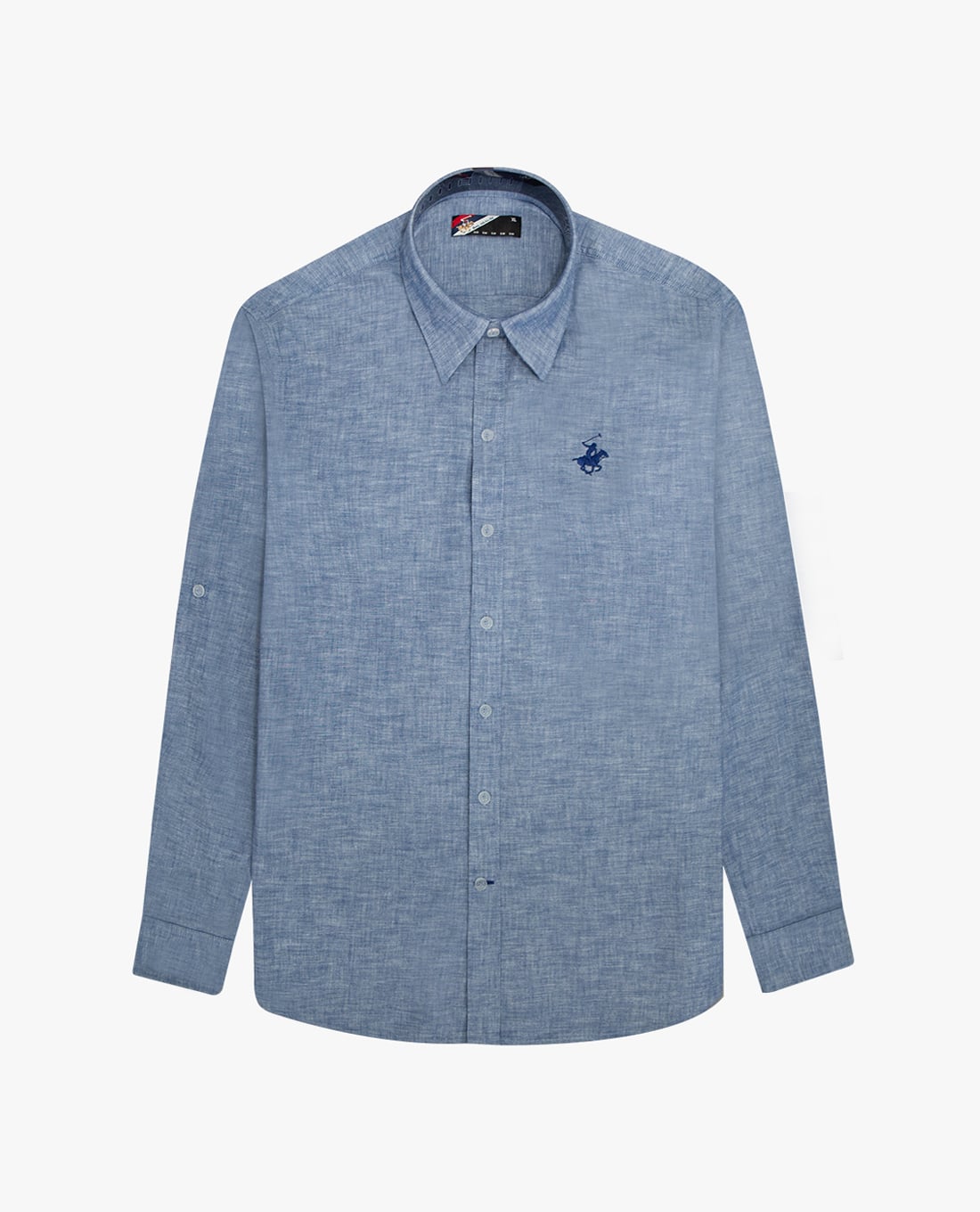 BEVERLY HILLS POLO CLUB - Áo sơ mi nam cổ bẻ tay dài phối logo