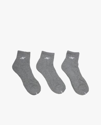  SKECHERS - Set 3 vớ unisex cổ thấp 