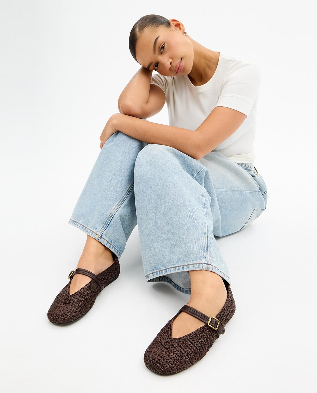 COACH - Giày búp bê nữ đế bệt Sculpted C