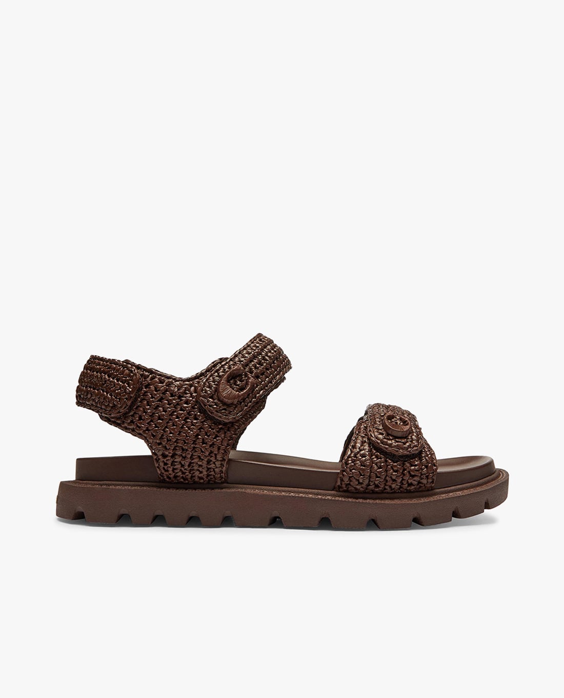 COACH - Giày sandals nữ đế thấp Raffia Brynn