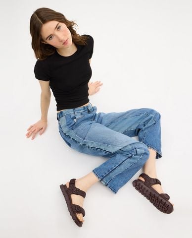  COACH - Giày sandals nữ đế thấp Raffia Brynn 