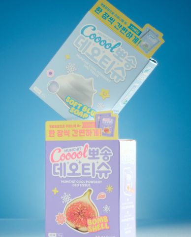  MUMCHIT - Khăn giấy làm mát khử mùi Cool Powdery Deo Tissue Bomb Shell 