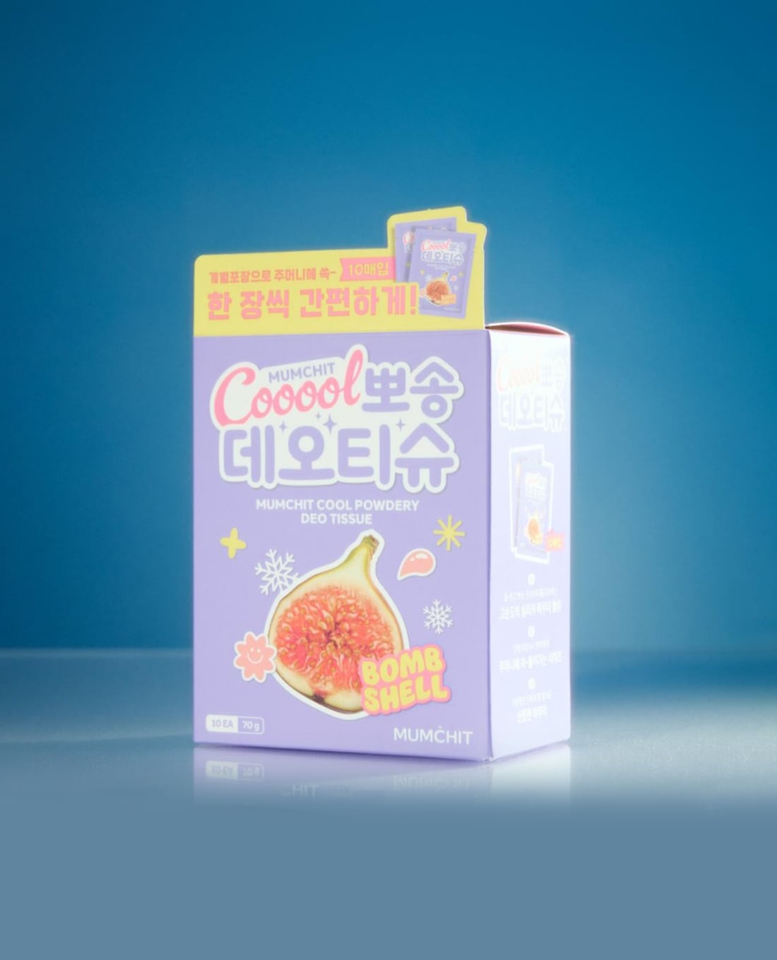 MUMCHIT - Khăn giấy làm mát khử mùi Cool Powdery Deo Tissue Bomb Shell