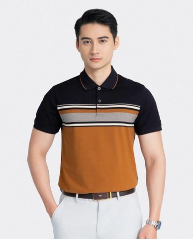  ARISTINO BUSINESS - Áo polo nam cổ bẻ tay ngắn kẻ sọc 