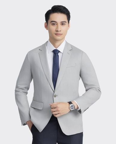  ARISTINO BUSINESS - Áo khoác blazer nam cổ ve tay dài Ramie 