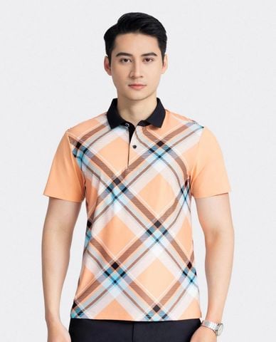  ARISTINO BUSINESS - Áo polo nam cổ bẻ tay ngắn kẻ caro 